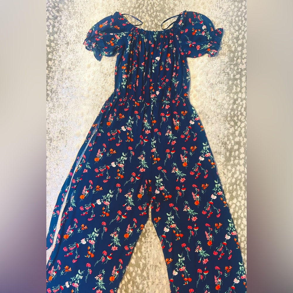 Floral Navy Jumpsuit